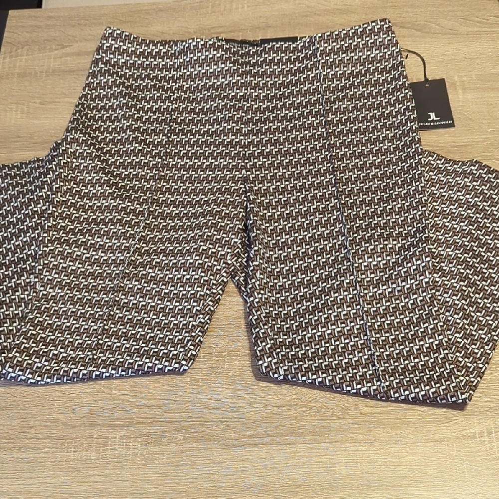 Brown and White Patterned Pants